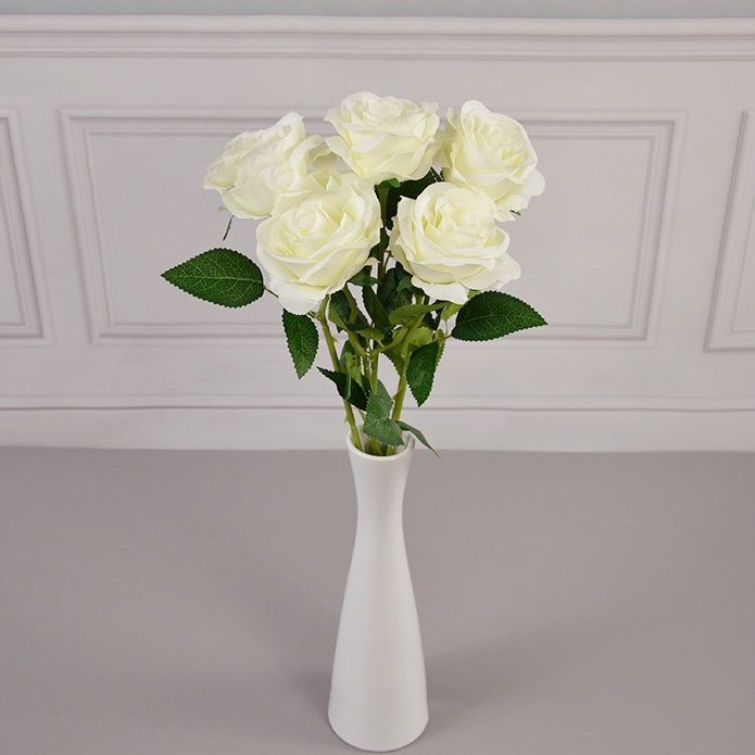 Bunga Mawar Plastik 1 Tangkai Batang Panjang  Artificial Flower Hiasan Meja Rumah Kantor--AF84