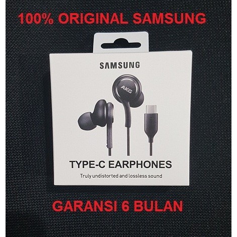 Resmi Headset Earphone Galaxy S25 Ultra S25 + S24+ S24 Ultra AKG Original Pack - Hitam