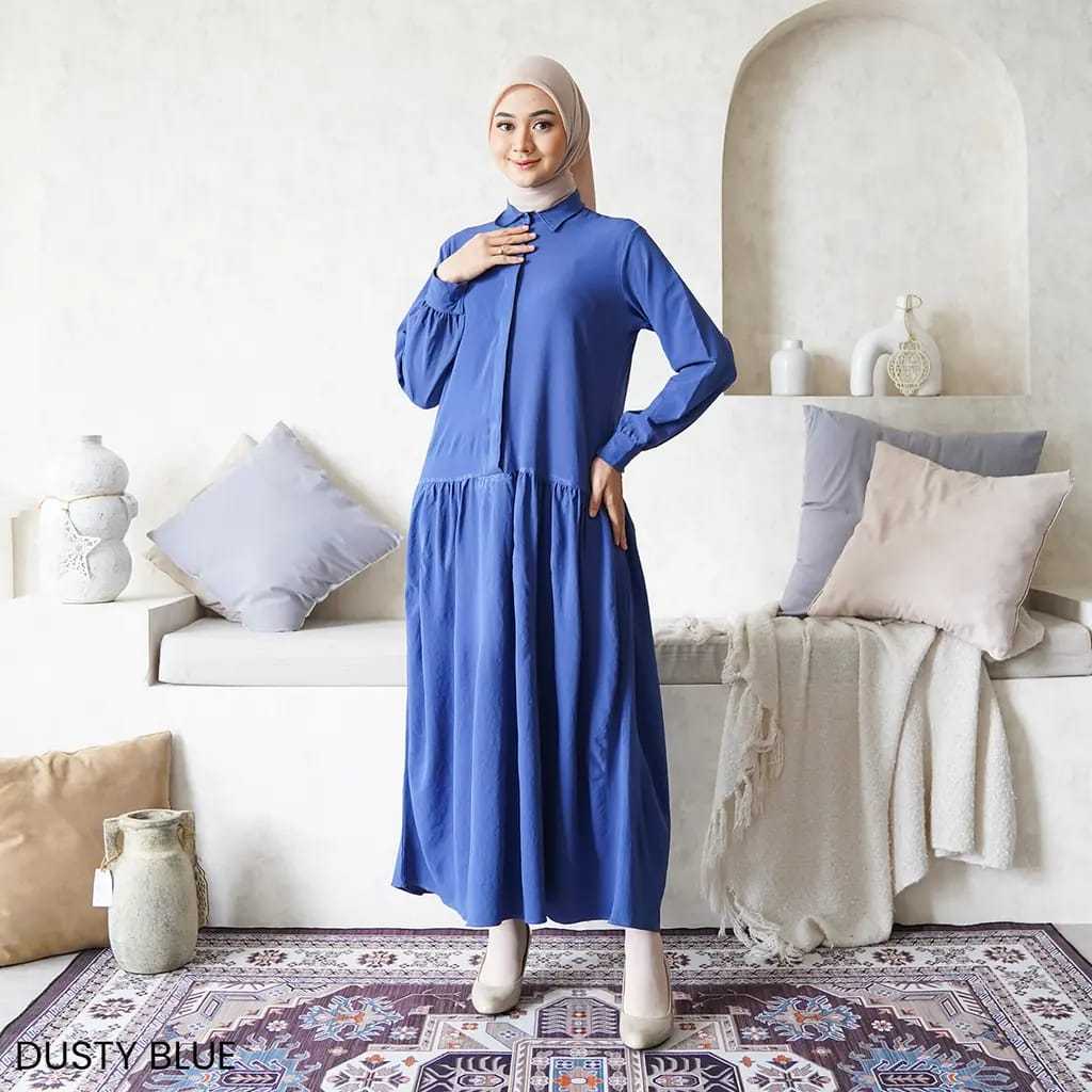 Zaina - Dress Maxi Laura - Gamis Polos Wanita
