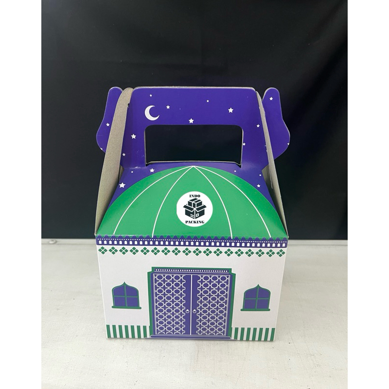

(isi 10) Gable Box Ramadhan / Kotak Idul Fitri Hampers Tempat Kado Ramadan / Kotak Oleh Oleh