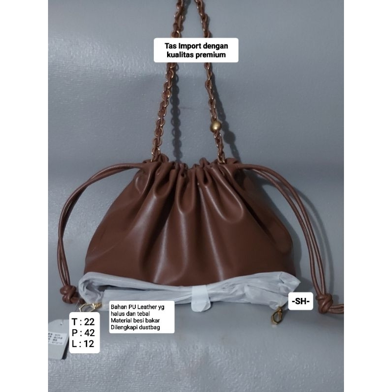-SH-TAS IMPORT PREMIUM, tas serut unik tas selempang wanita dgn kulit PU Leather yg halus