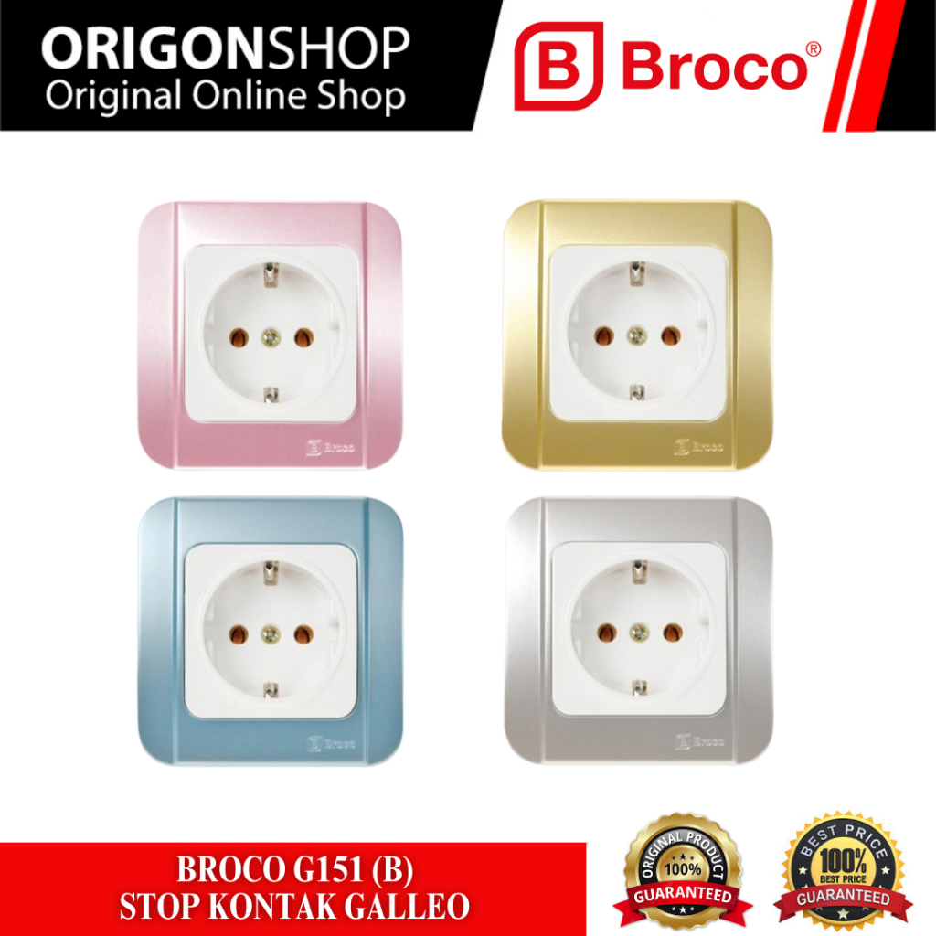 BROCO G151 (B) Stop Kontak Galleo Warna ORIGINAL