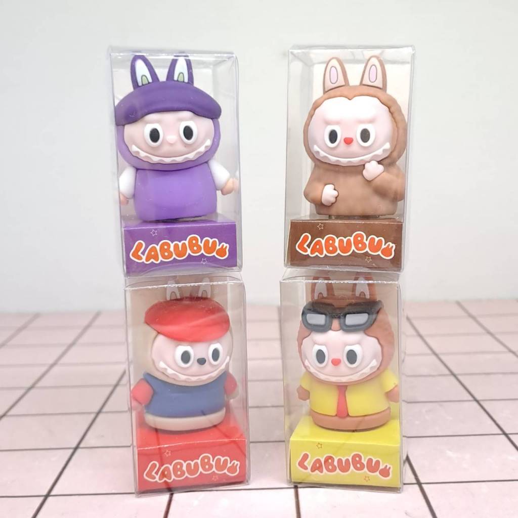 

Rautan Serutan Pensil Sharpener Karet Boneka 3D Labubu Spiderman Kuromi Hello Kitty Melody Dino