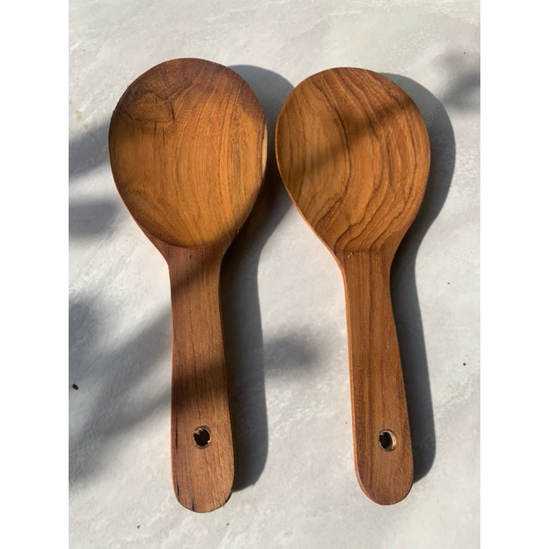 Centong Nasi Kayu Jati Asli Premium 100% Jati Asli