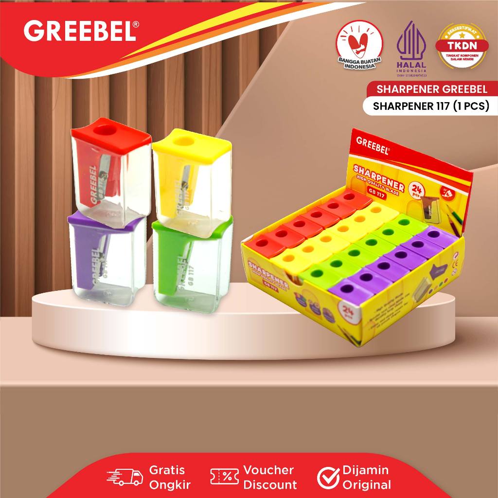 

GREEBEL Rautan Serutan Sharpener Pensil Tulis / Greebel Rautan 117 (PCS) / Rautan Pencil