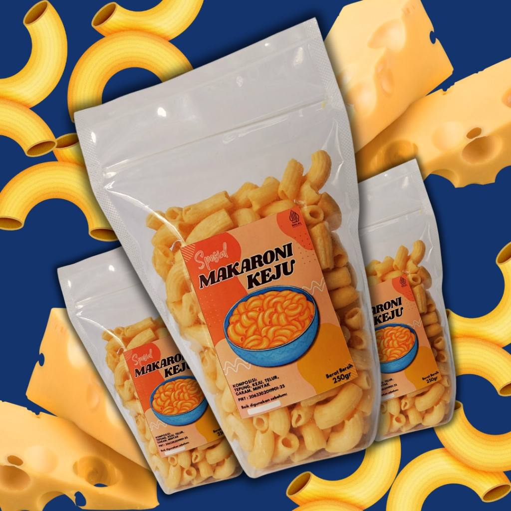 

Makaroni Keju Craft Snack Food Camilan Makanan Ringan (250gr)