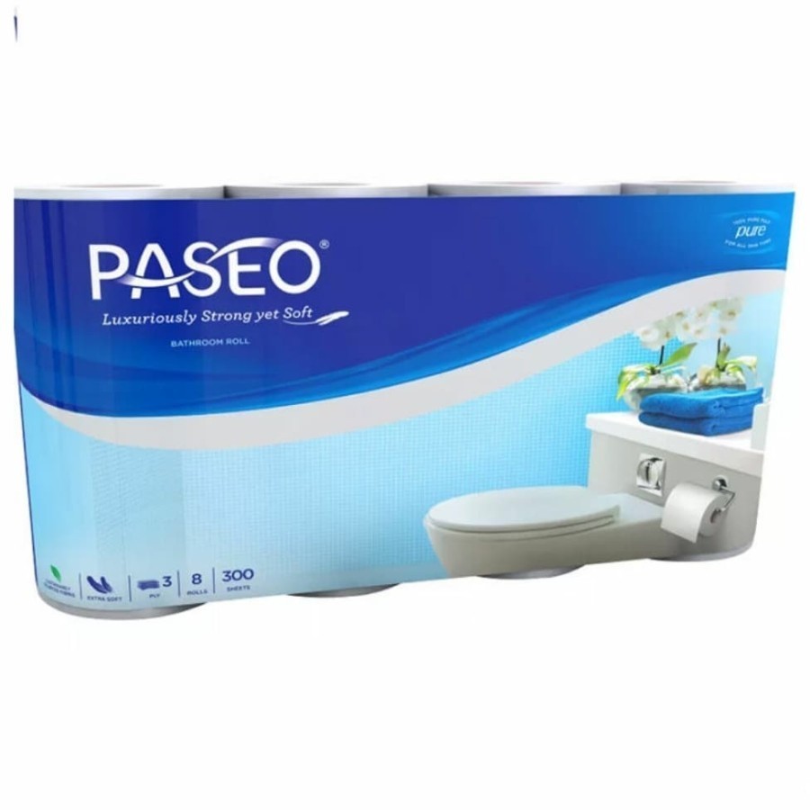 Paseo Bathroom Tissue (8 Rolls) | Tisu Toilet Paseo | Tisu Kamar Mandi