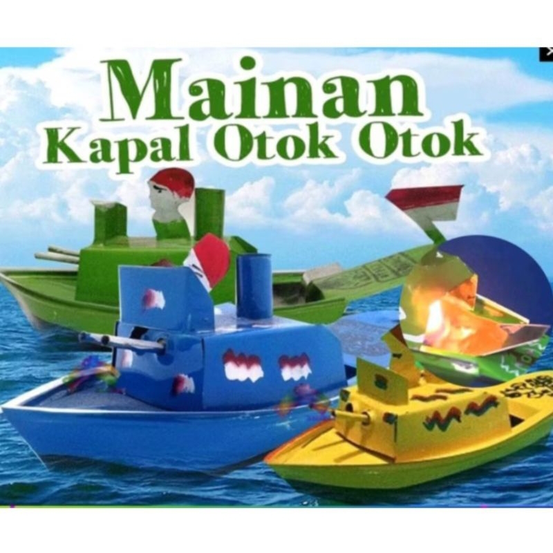 Mainan Anak Tradisional Perahu Kapal Kapalan Otok Otok