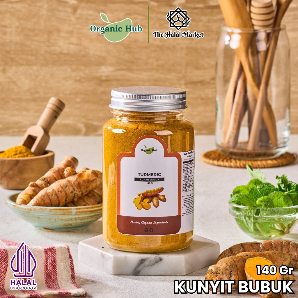 

Organic Hub Kunyit Bubuk Bumbu Dapur Organik Premium Tumerik Powder Murni Herbal 100% Original 140gr