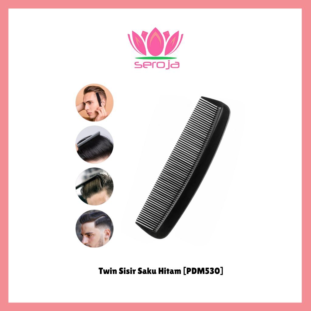 🪷 seroja 🪷 - Twin Sisir Saku Hitam [PDM530] Sisir Cowok