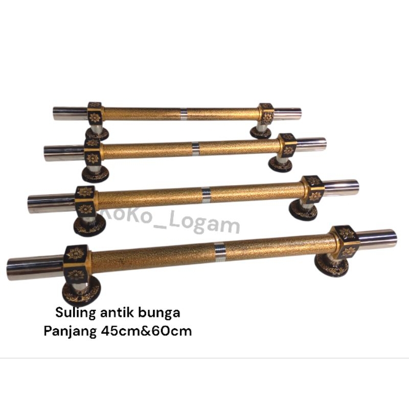 Handle Gagang Pintu Suling Antik Handle Tarikan Pintu Antik Handle Tarikan Pintu Motif Suling Bunga 