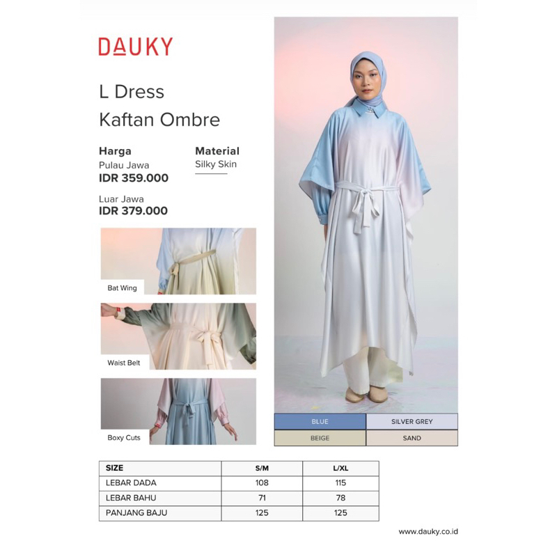 DAUKY L DRESS KAFTAN OMBRE