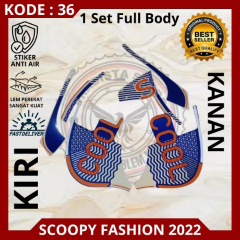 Stiker/striping motor Scoopy fashion tahun 2022/ stiker Scoopy fashion 2022/decal Scoopy fashion 202