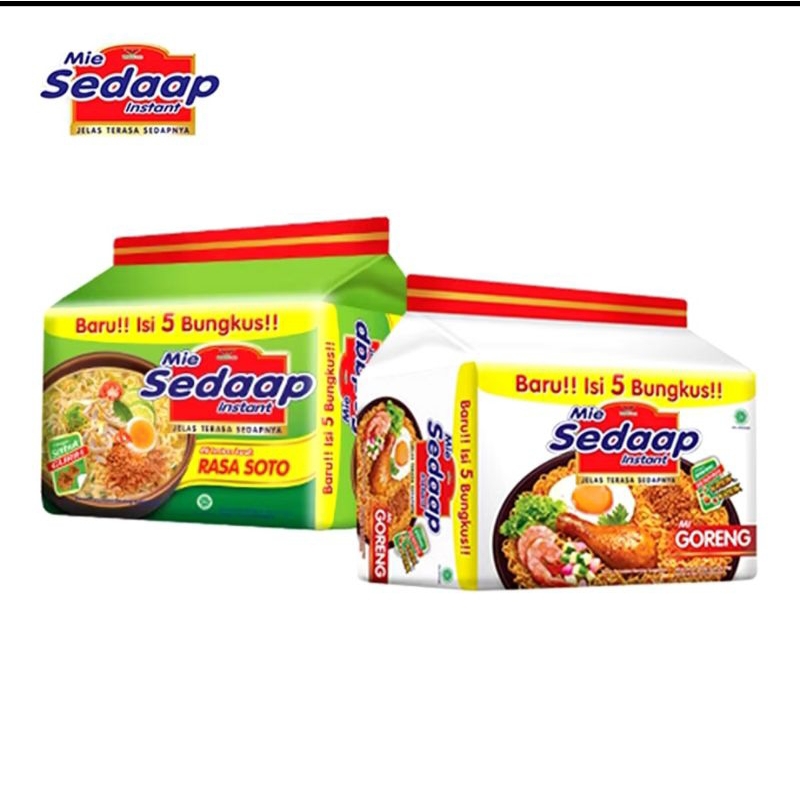 

mie sedaap pack soto pack isi 5 + mie sedaap goreng pack isi 5
