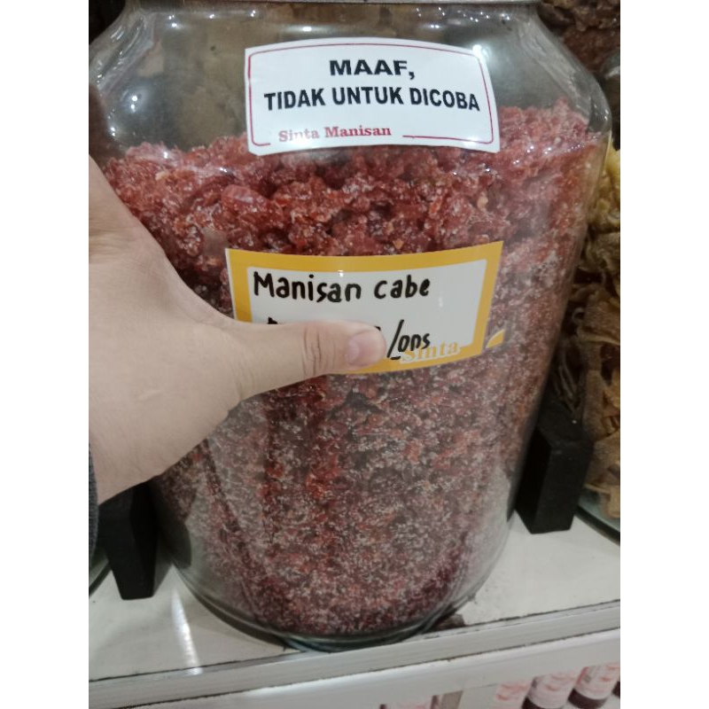 

Manisan Cabe Berat = 100 Gram Asli Sinta Manisan Khas Cirebon
