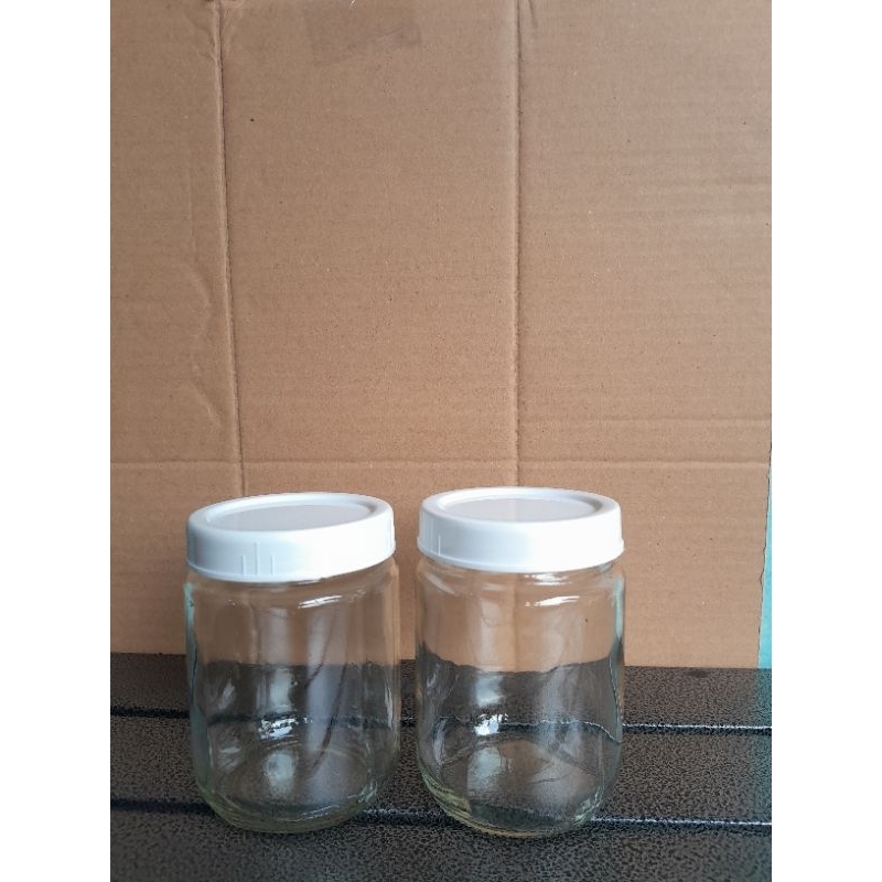 Jar kaca 250ml / Jar 250ml / Toples selai 250ml / Jar kaca madu / Jar sambar 250ml Tutup Plastik