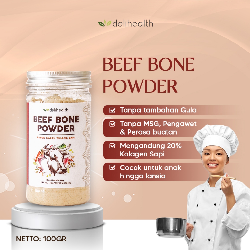 

Delihealth Beef Bone Powder 100gr / Kaldu Tulang Sapi HALAL no MSG