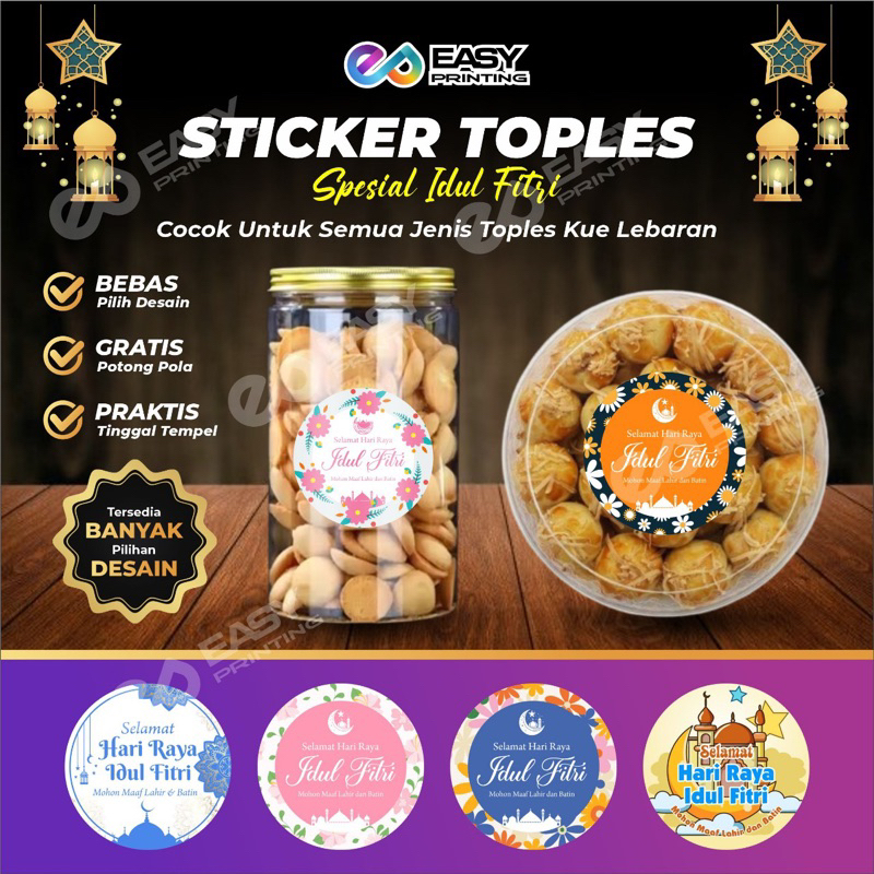 STIKER BULAT TOPLES LEBARAN IDUL FITRI