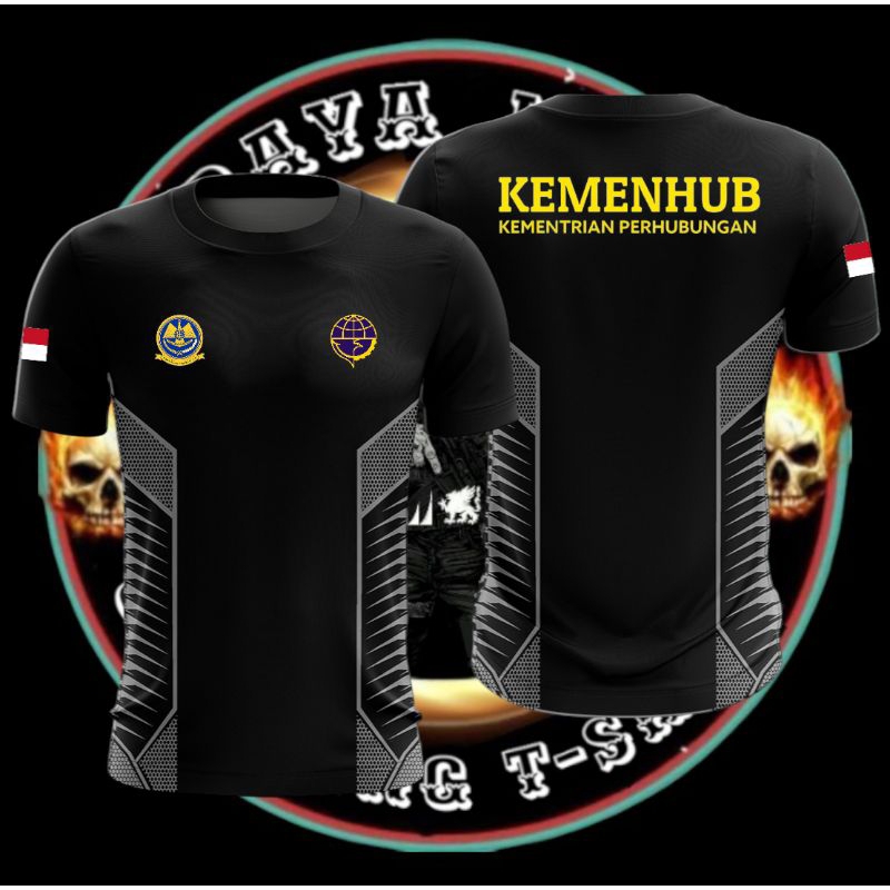 Kaos Jersey sablon Kemenhub - kaos Jersey Kemenhub - kaos atasan pria Kemenhub -baju Kemenhub - paka