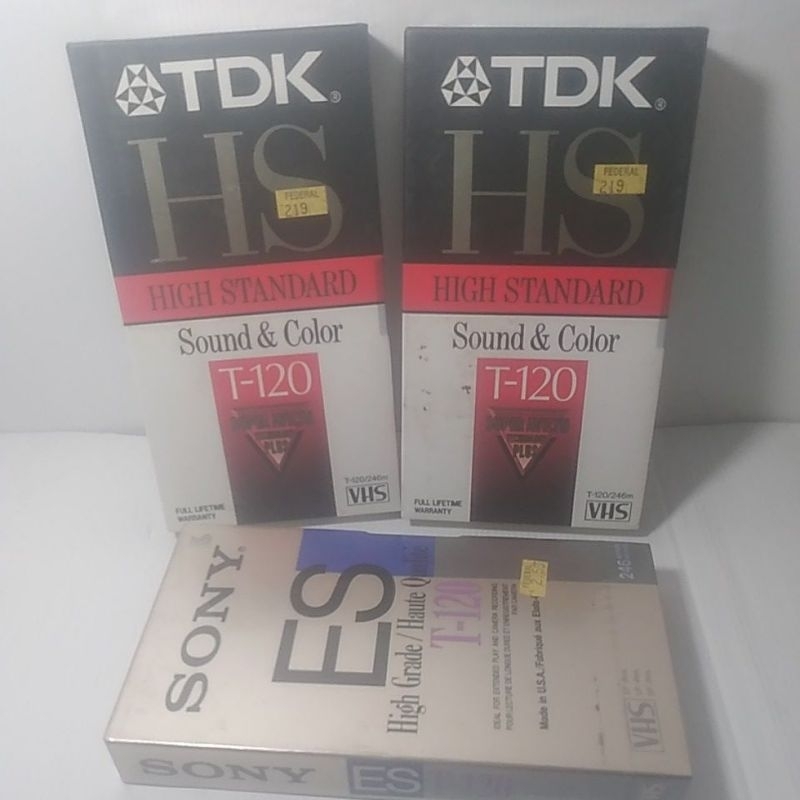 pita kaset VHS SONY - TDK-AVANTI (MASIH SEGEL)