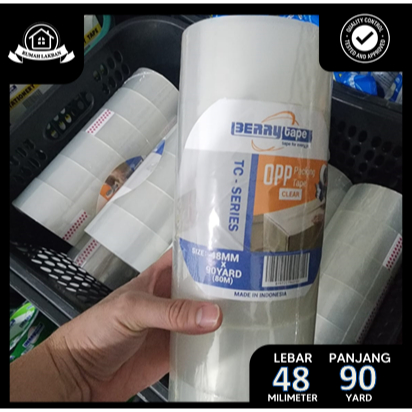 

Lakban Bening 48mm x 90 Yard - 1 Slop isi 6 Roll - Berry Tape