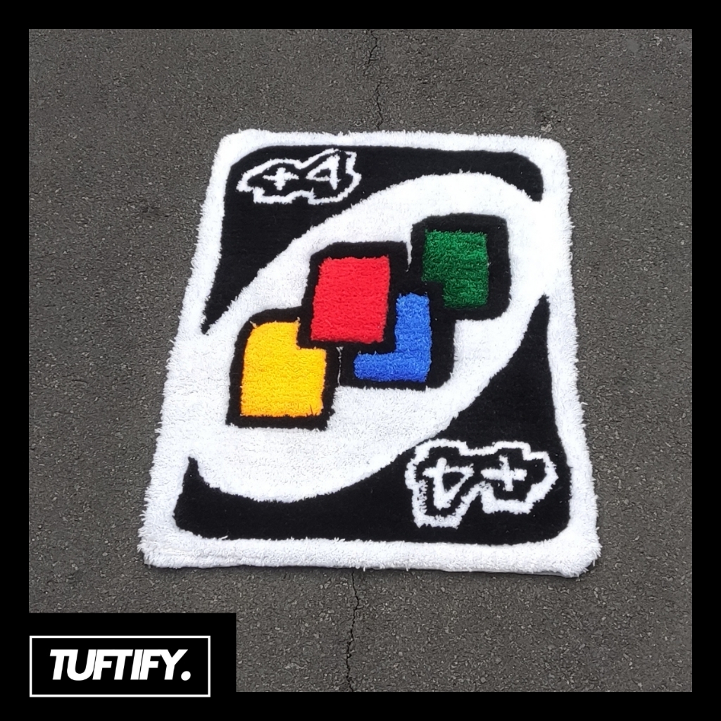 Karpet lantai custom UNO aesthetic / Tufting rug custom UNO aesthetic - Tuftify