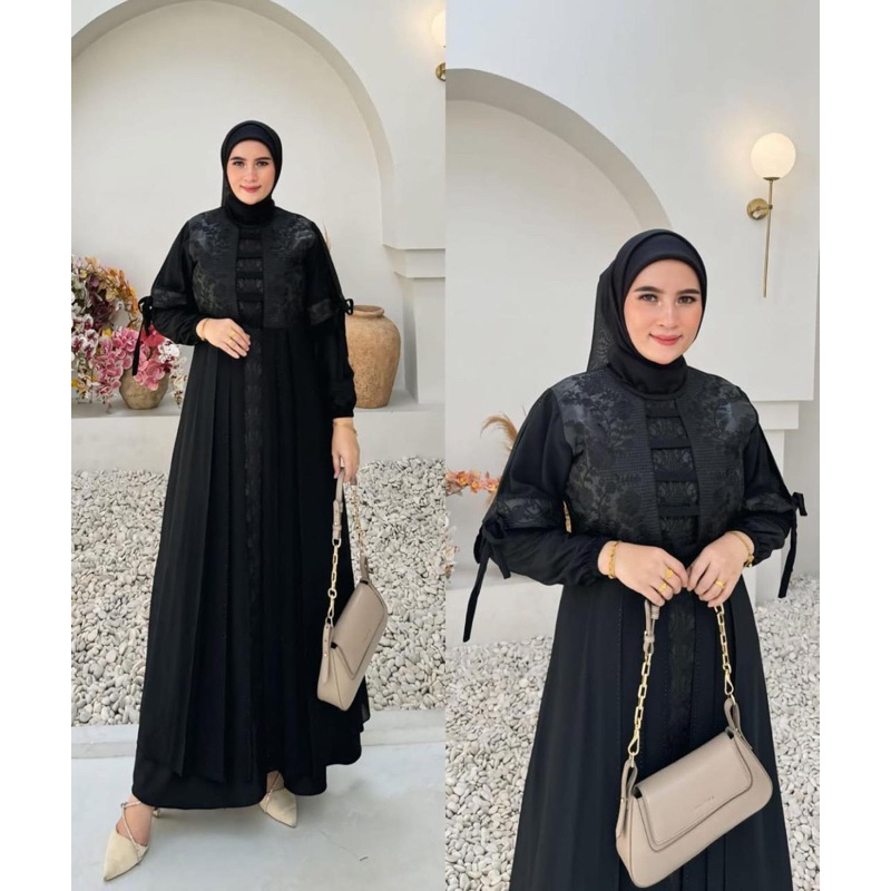 abaya premium abaya hitam abaya jetblack abaya dubai gamis abaya