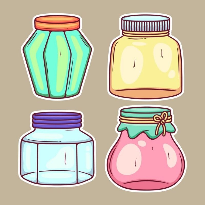 

Stiker kemasan minuman / toples kue kering