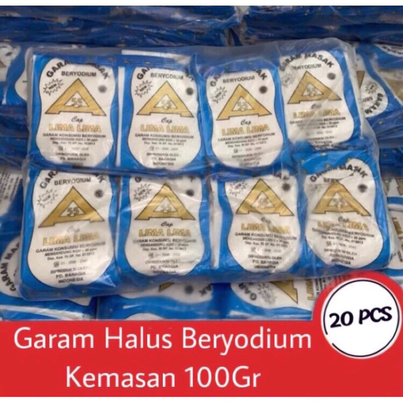 

20 Pcs Garam Masak/Garam Dapur/Garam beryodium 100gr