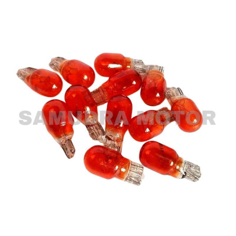 Dop Riting T13 Orange GOOD QUALITY/Dop riting bohlam lampu sen tancap motor T13 12Volt Standar