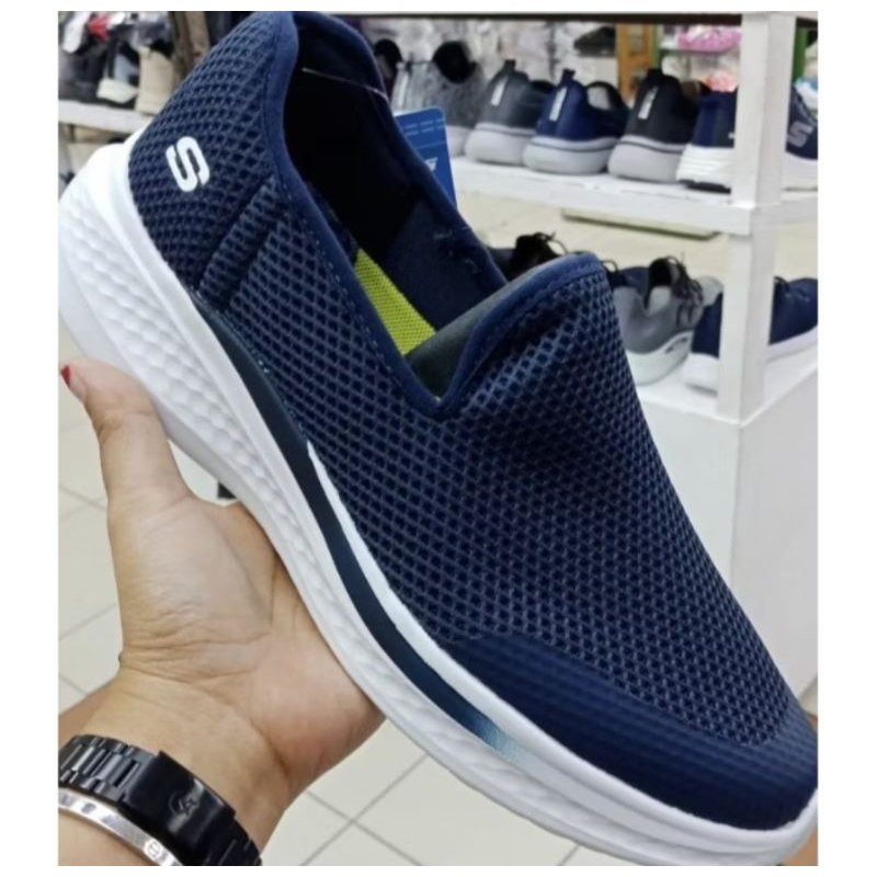 Skechers cowok/sepatu cowok slop/sepatu kerja slop laki laki