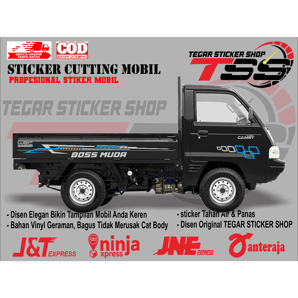 sticker mobil carry, sticker mobil suzuki carry, sticker mobil, sticker motif variasi body mobil.