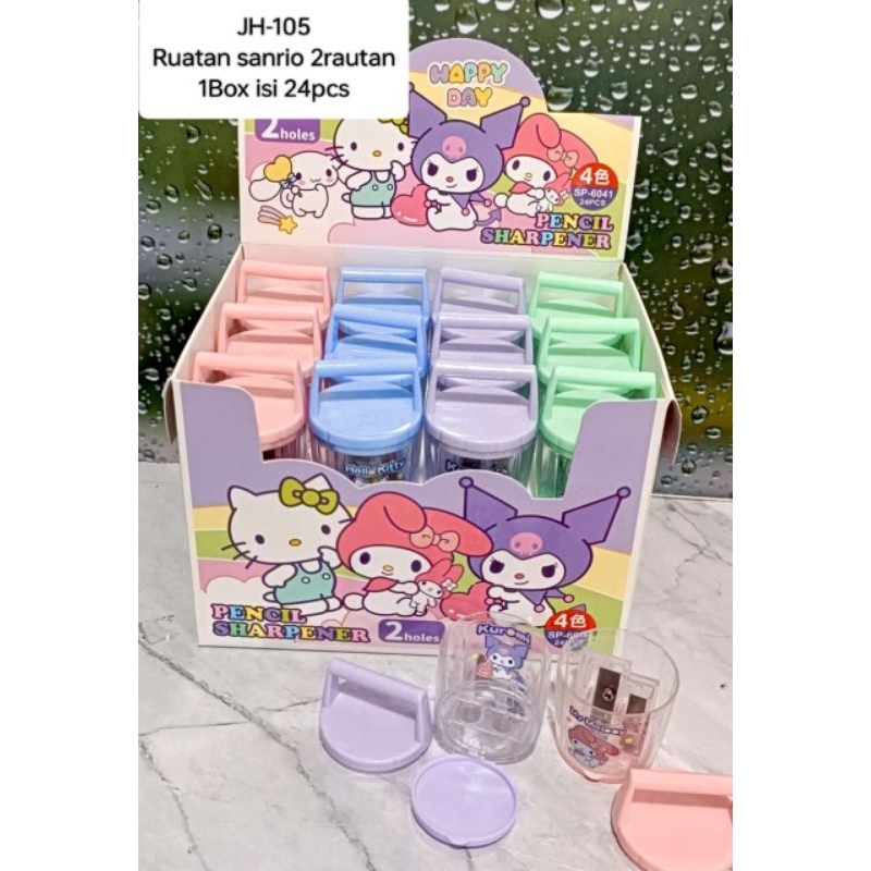 

1 BOX RAUTAN SANRIO 2 LUBANG ISI 24