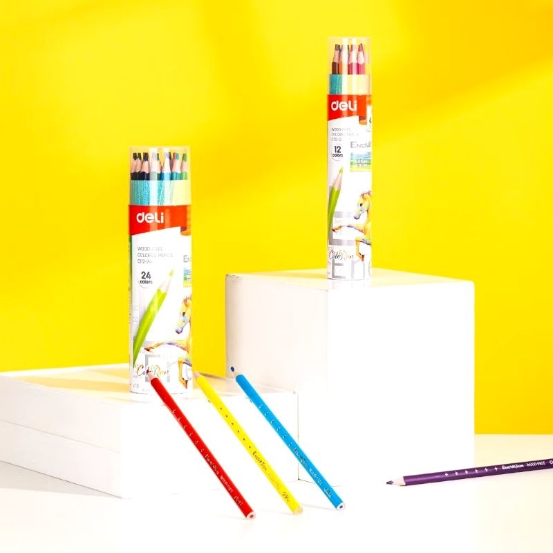 

Deli Pensil Warna / Colored Pensil 12 24 Warna Sangat Terang EC112
