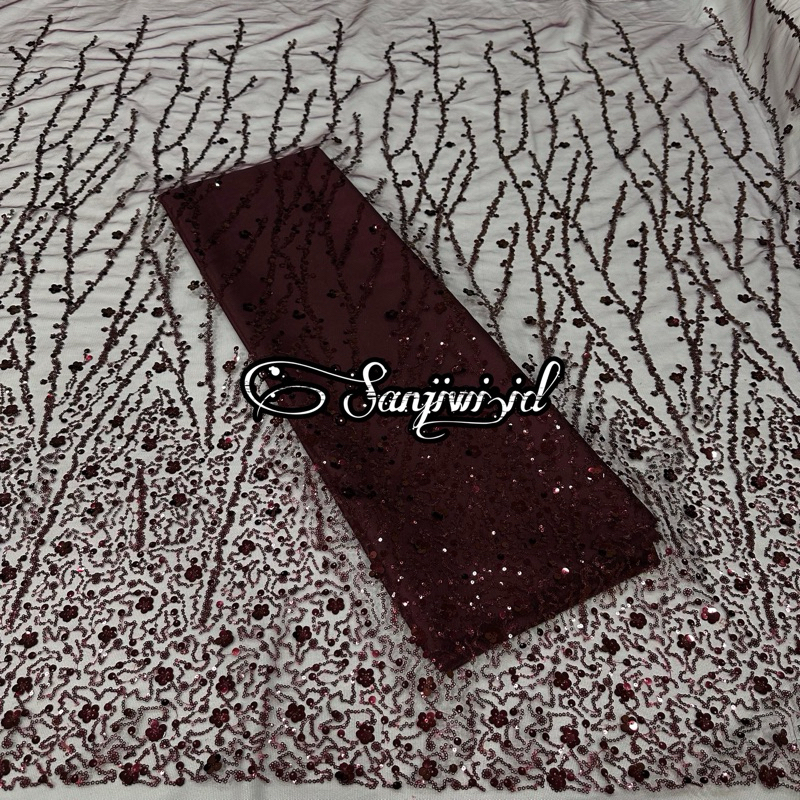 Kain Tile Payet Premium / Kain Tile Tulle Full Payet Akar Premium / Kain Tile Payet Spangel Jupiter 