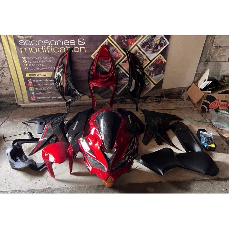 Fullbodi custom full fairing bodi set model Ninja zx25r utk new vixion byson karbu r15 v2 ninja 250 