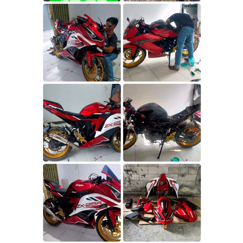 Fullset fullbodi model Ninja zx25r utk r15 v2 byson karbu new vixion ninja 250 karbu mono & fi