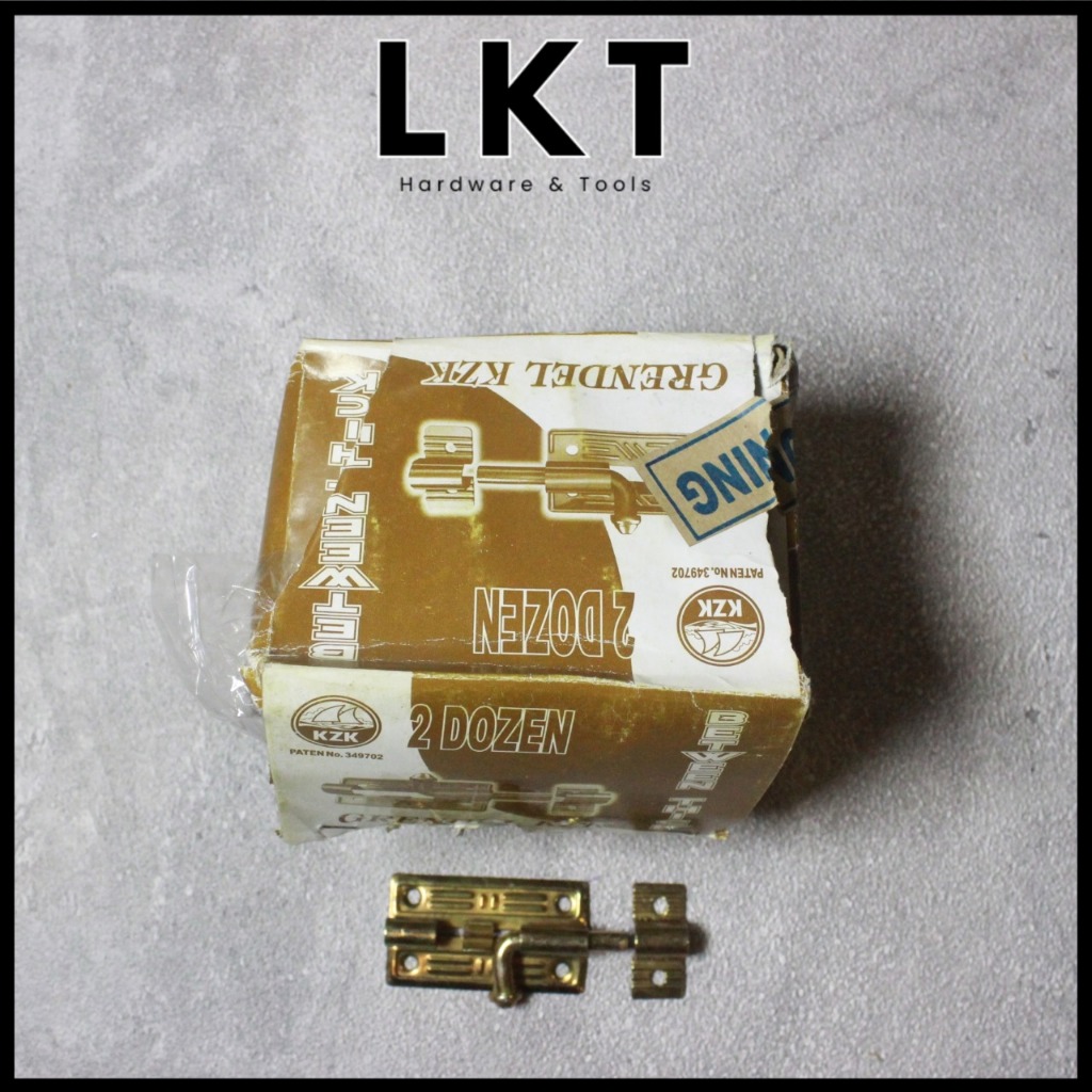 KZK Grendel Slot Pintu HK Mini 2 Inch Kuning