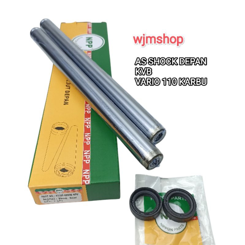 AS SHOCK DEPAN + SEAL 1PASANG VARIO 110 KARBU VARIO 110 TECHNO KARBU 61100-KVB90 MERK NPP NIPPON PAR