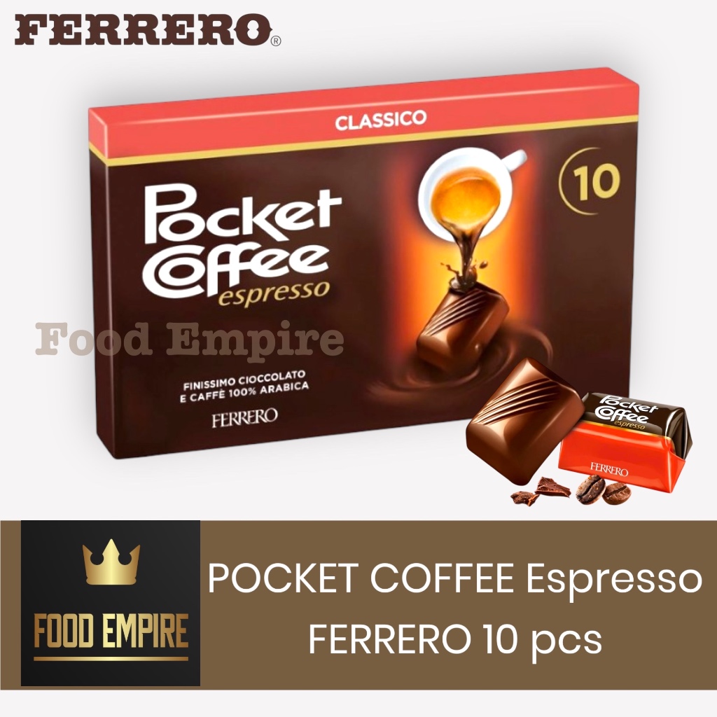 

POCKET COFFEE Espresso Classico 125gr | Cokelat isi kopi | FERRERO