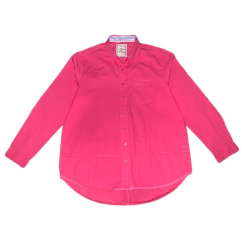 Kemeja Wanita Lengan Panjang Nevada - Pink | Kemeja Polos Pink