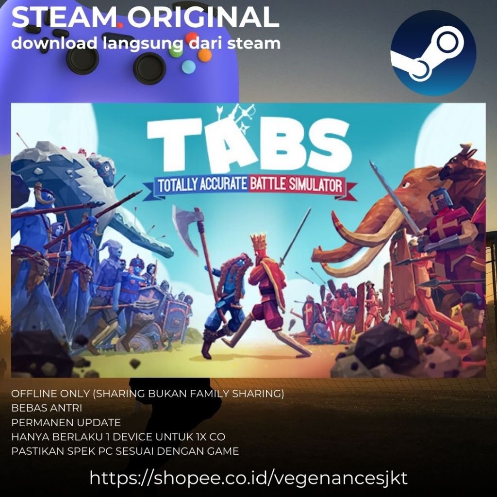 Totally Accurate Battle Simulator TABS T.A.B.S Mac + PC Game Sharing Original + Latest Update