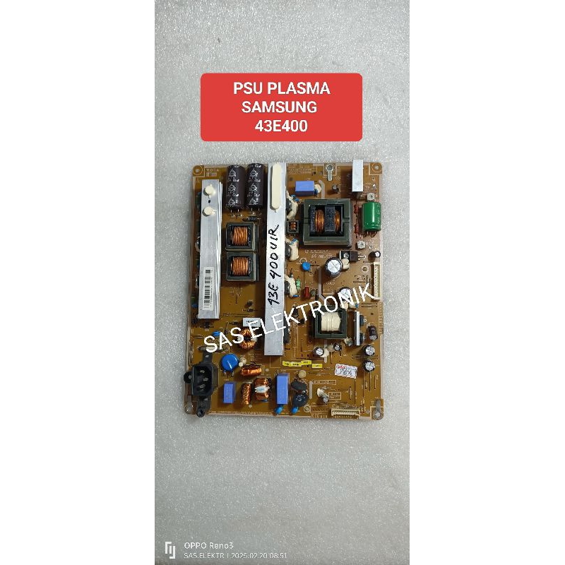 PSU POWER SUPPLY REGULATOR TV PLASMA SAMSUNG 43 INCH 43E400U1R 43E400