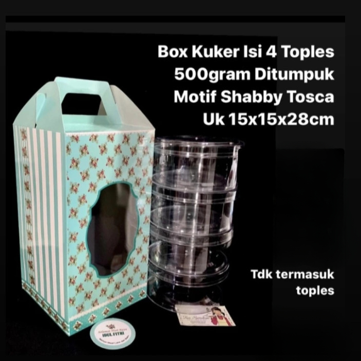 

Dus Jinjing Kemasan Toples 500gr Motif Tosca 15x15x28
