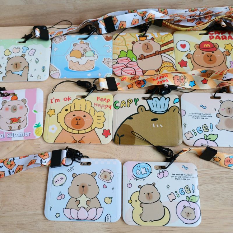 

id tag lanyard ID001 horizontal capybara