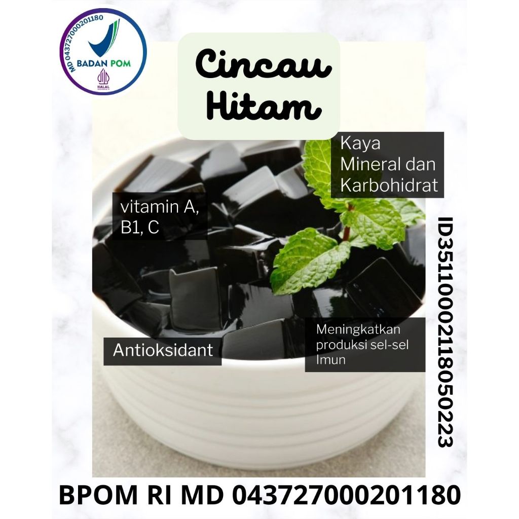 

TERSEDIA Cincau Hitam Instan, Ekstrak Cincau Hitam Kemasan Aluminium Foil 1 Kg