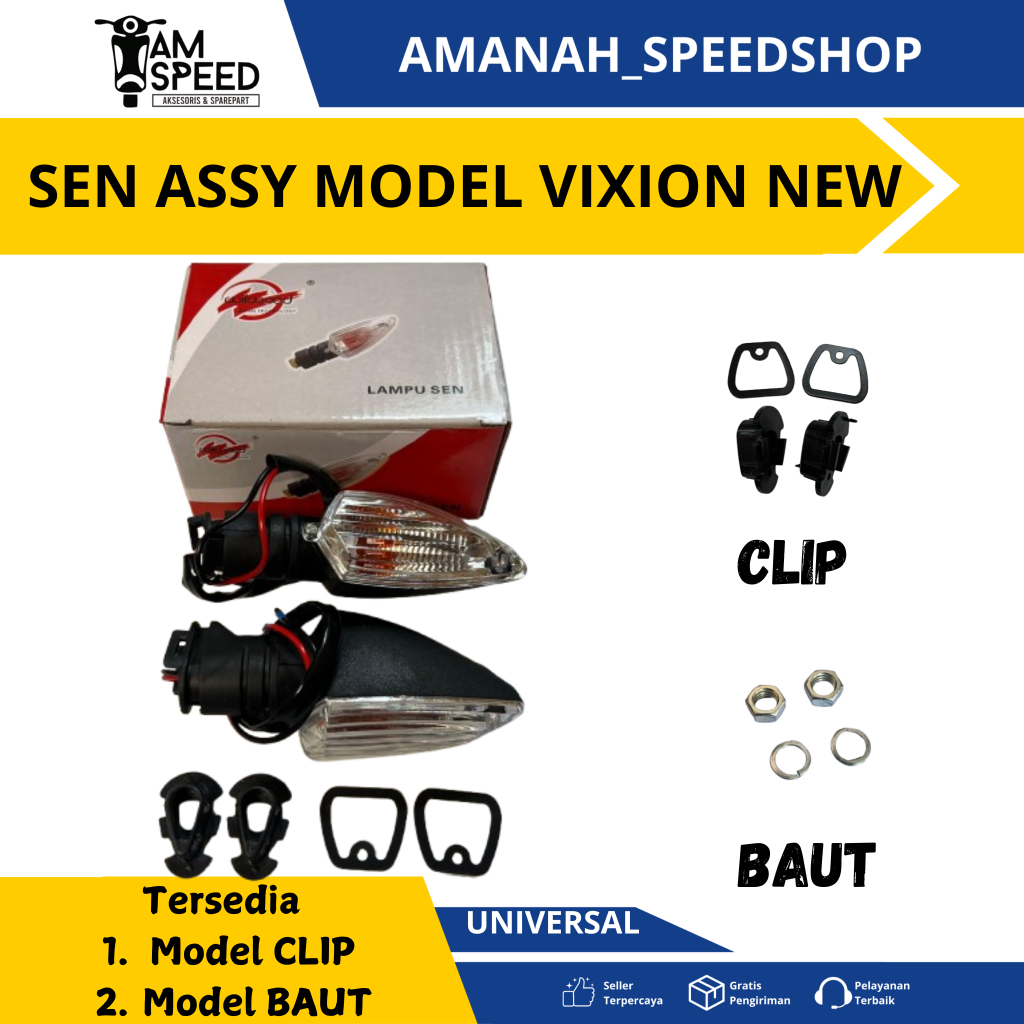 LAMPU SEIN SEN ASSY MODEL VIXION NEW BAUT/CLIP WILWOOD UNIVERSAL - SEN VIXION NEW WILWOOD
