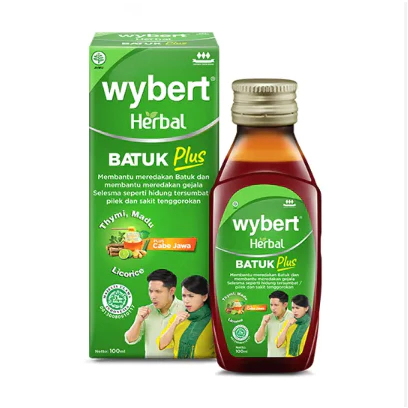WYBERT HERBAL BATUK SIRUP PLUS 100 ML OBAT BATUK HERBAL ANAK DAN DEWASA