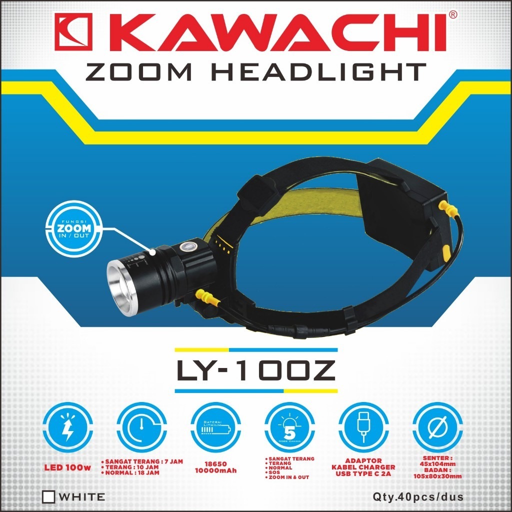 kawachi senter kepala zoom 100watt LY-100Z