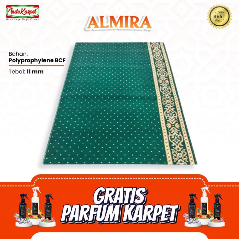 Karpet Masjid Tebal 11mm Almira Meteran / Karpet Sajadah / Karpet Mushola